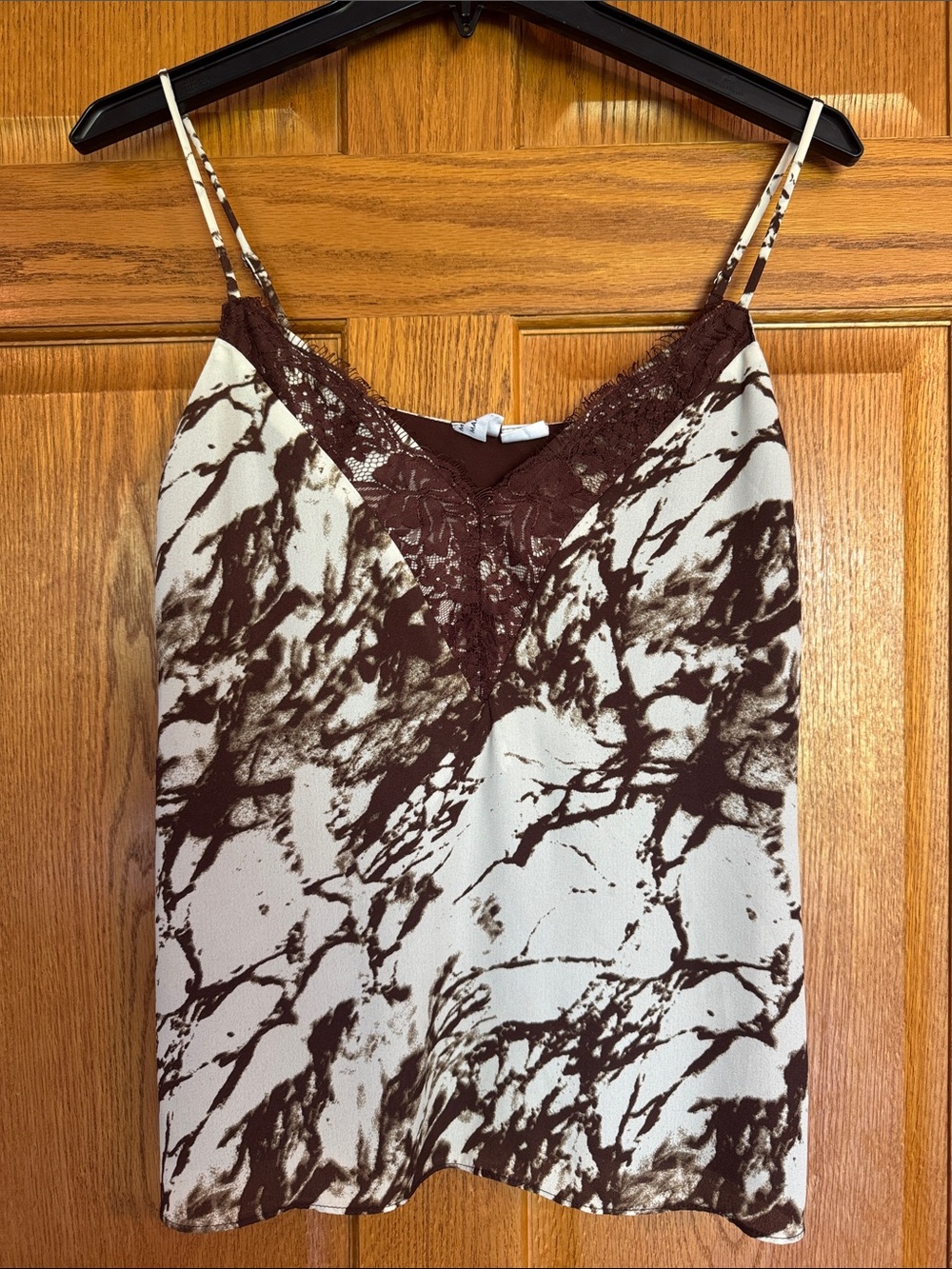 Melrose and Market Lace Trim Adjustable Strap Tank Top Size Small